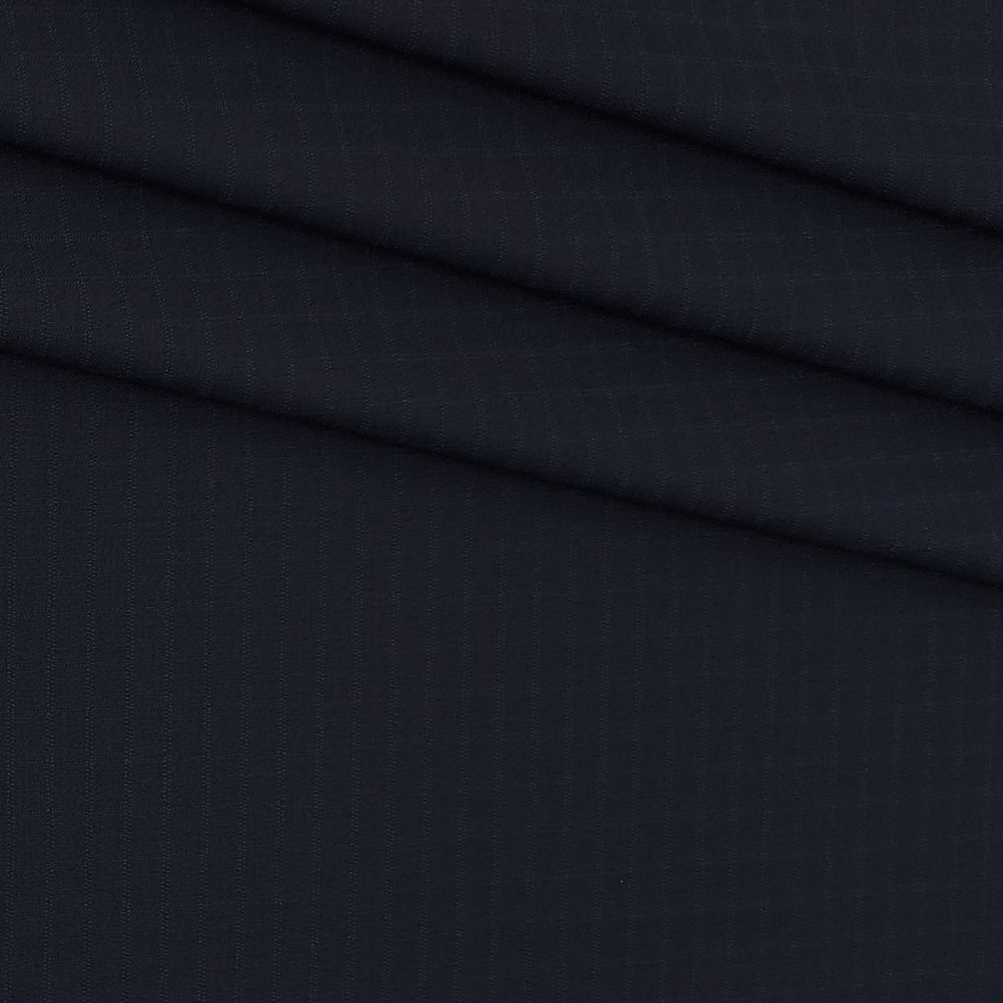 Trouser Fabric Donear 4Way Stretchable Premium Small Check Colour Dark Blue